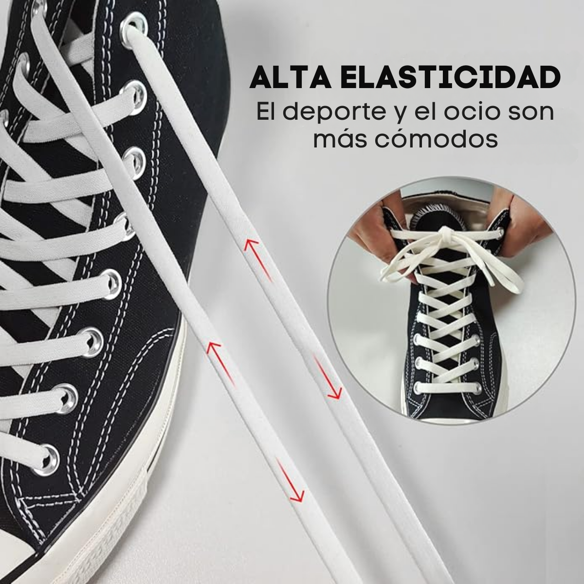 Foto 4 | 3 Pares Agujetas Planas Elásticas Para Tenis Cordones Botas
