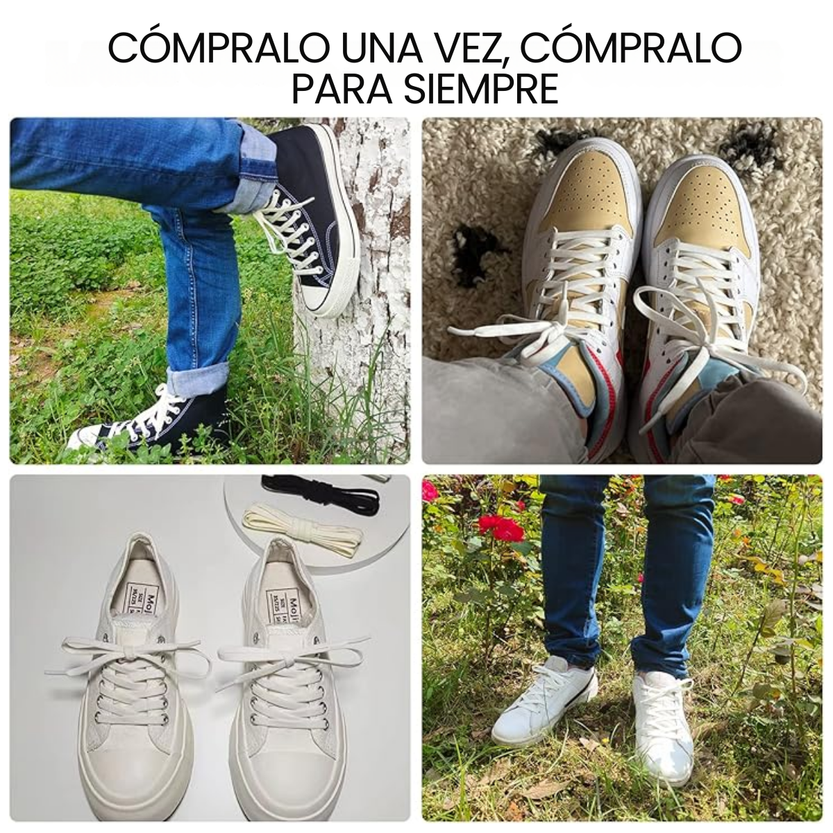 Foto 7 pulgar | 3 Pares Agujetas Planas Elásticas Para Tenis Cordones Botas