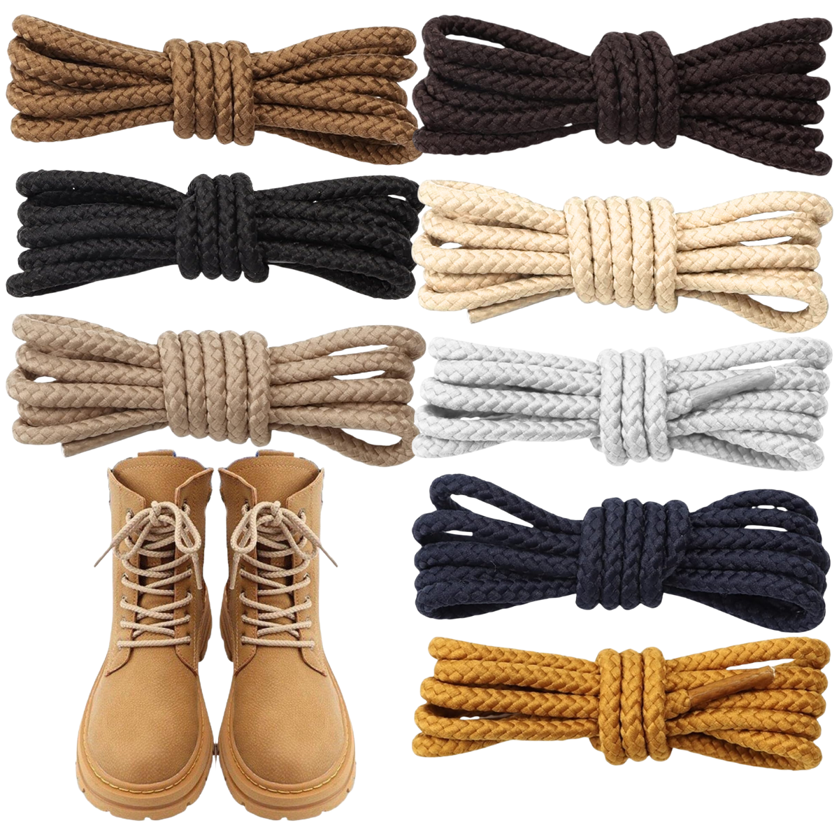 Foto 1 | 4 Par Agujetas Botas Combinadas Redondas Reforzadas 120cm