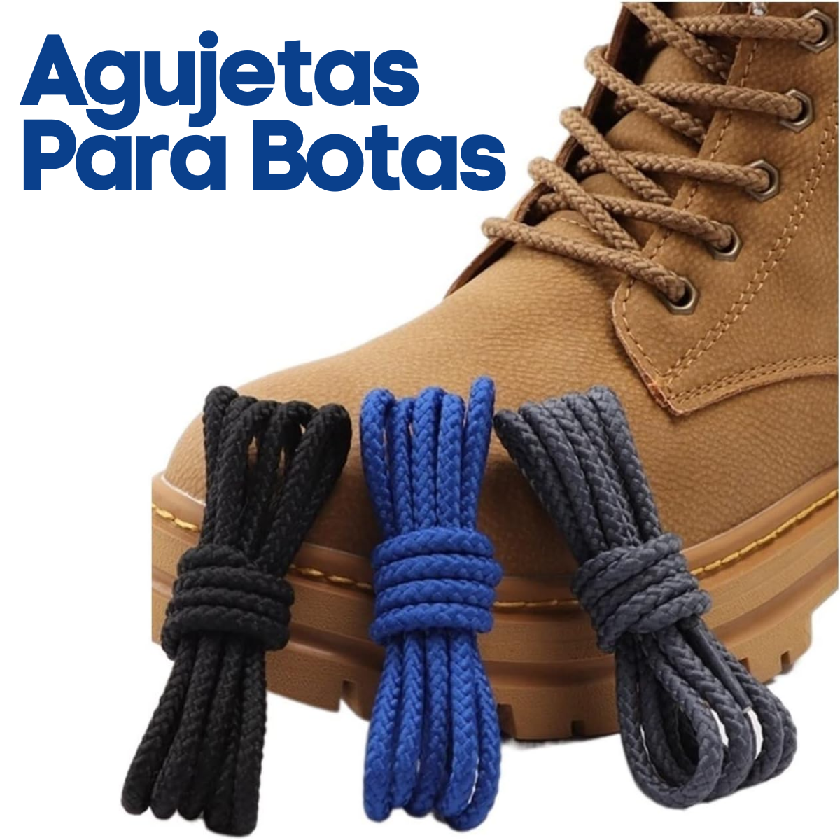 Foto 4 pulgar | 4 Par Agujetas Botas Combinadas Redondas Reforzadas 120cm
