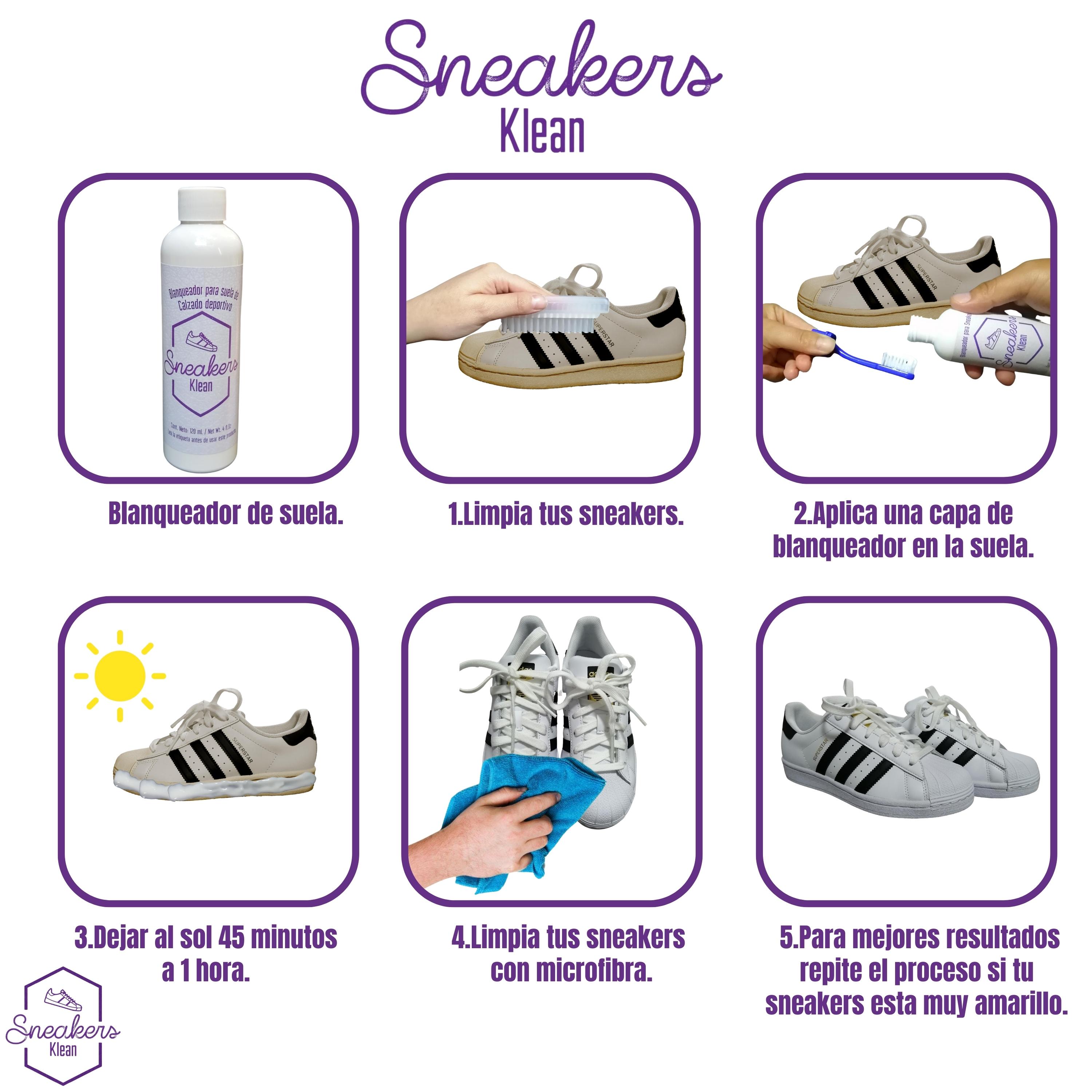 Foto 3 pulgar | Blanqueador de Suela Sneakers Klean SNKSP0002 Blanco con Esponjas Limpiadoras