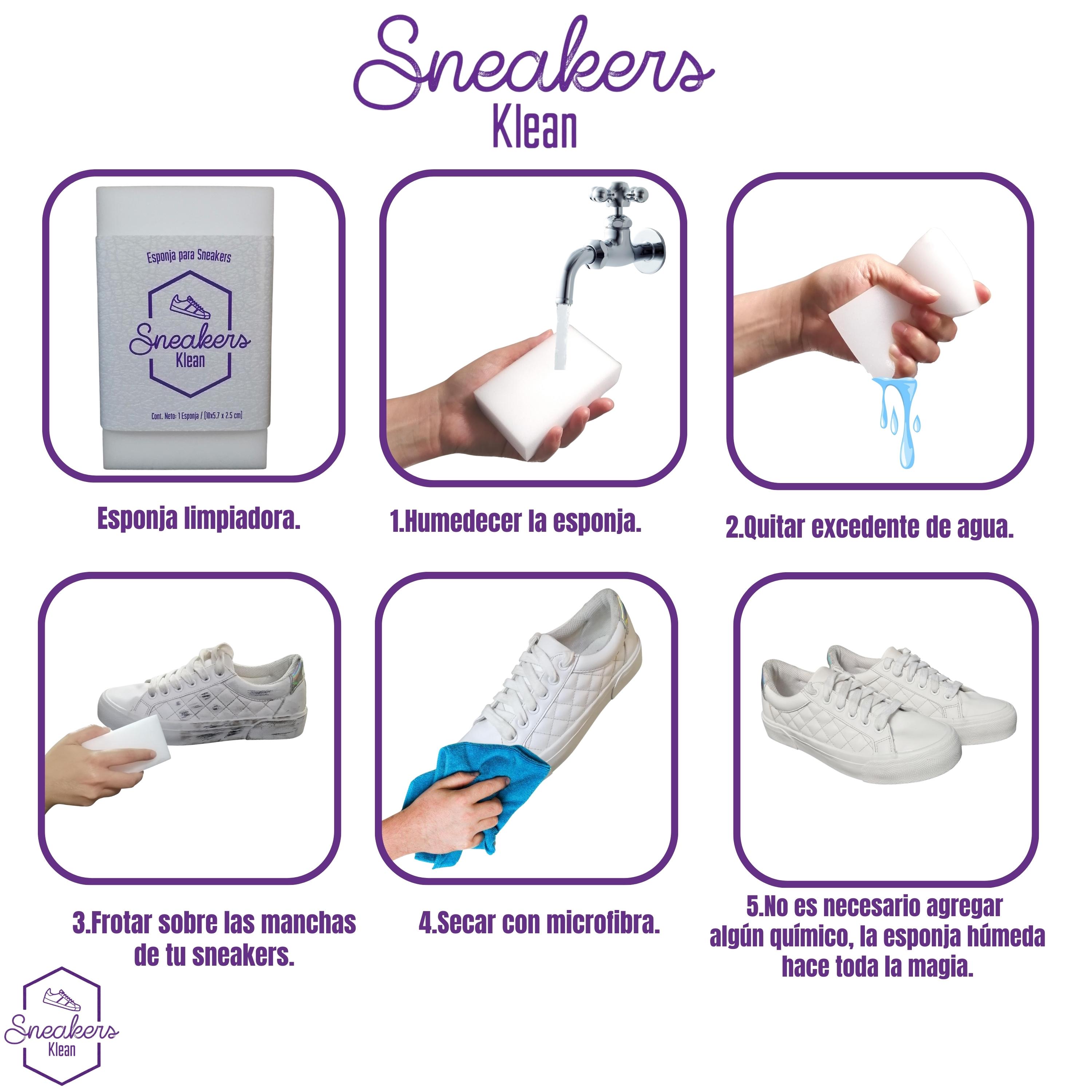 Foto 5 pulgar | Blanqueador de Suela Sneakers Klean SNKSP0002 Blanco con Esponjas Limpiadoras