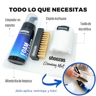 Foto 5 | Kit de Limpieza de Tenis y Zapatos Shoozas No Necesita Agua Secado Rápido No Toxico 4 Piezas