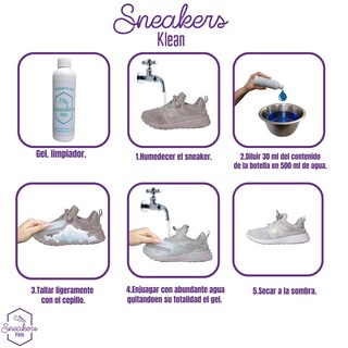 Foto 2 | Gel Limpiador de Tenis Sneakers Klean + Esponjas Limpiadoras