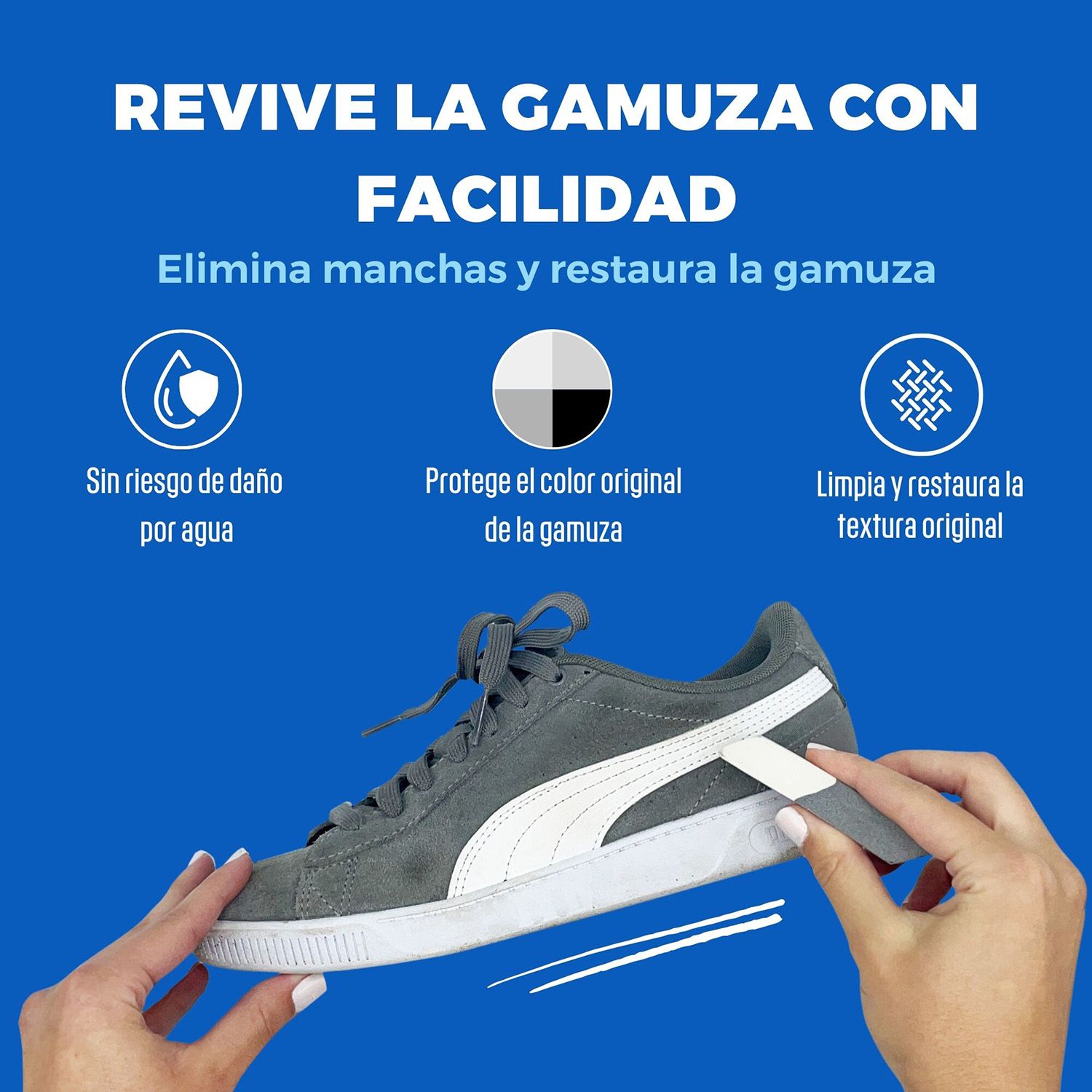 Foto 3 pulgar | Kit de Limpieza de Tenis y Zapatos de Gamuza Shoozas Incluye Borrador de Doble Cara y Cepillo para Gamuza 2 pz