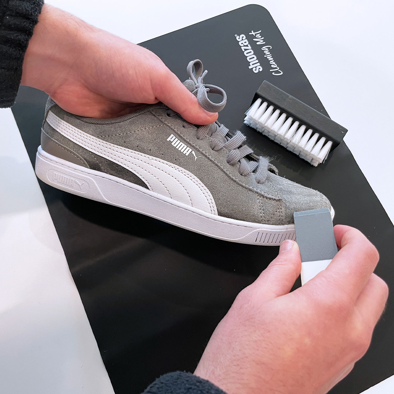Foto 8 pulgar | Kit de Limpieza de Tenis y Zapatos de Gamuza Shoozas Incluye Borrador de Doble Cara y Cepillo para Gamuza 2 pz
