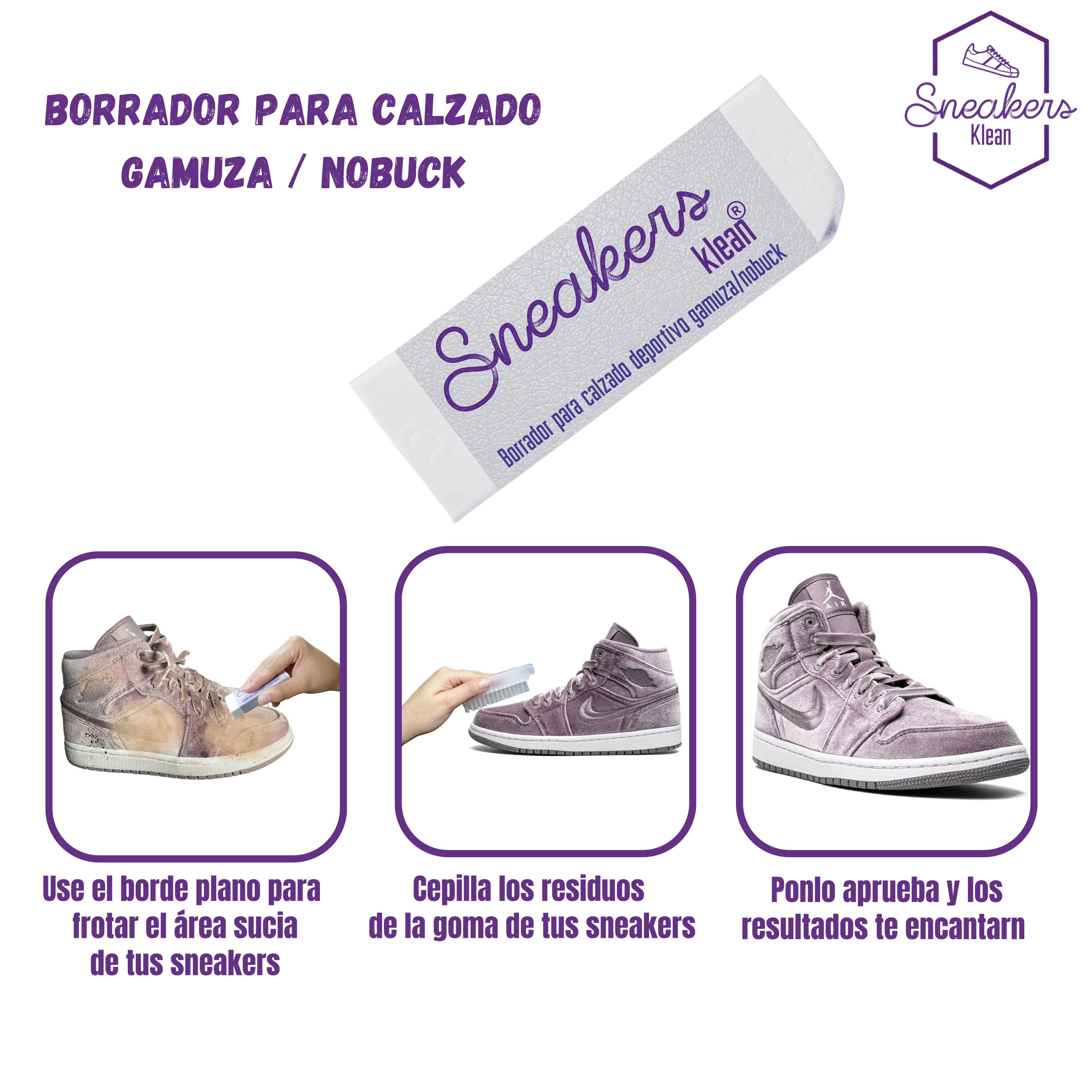 Foto 4 pulgar | Goma Para Calzado Deportivo Gamuza Nobuck  Ante Sneakers Klean |