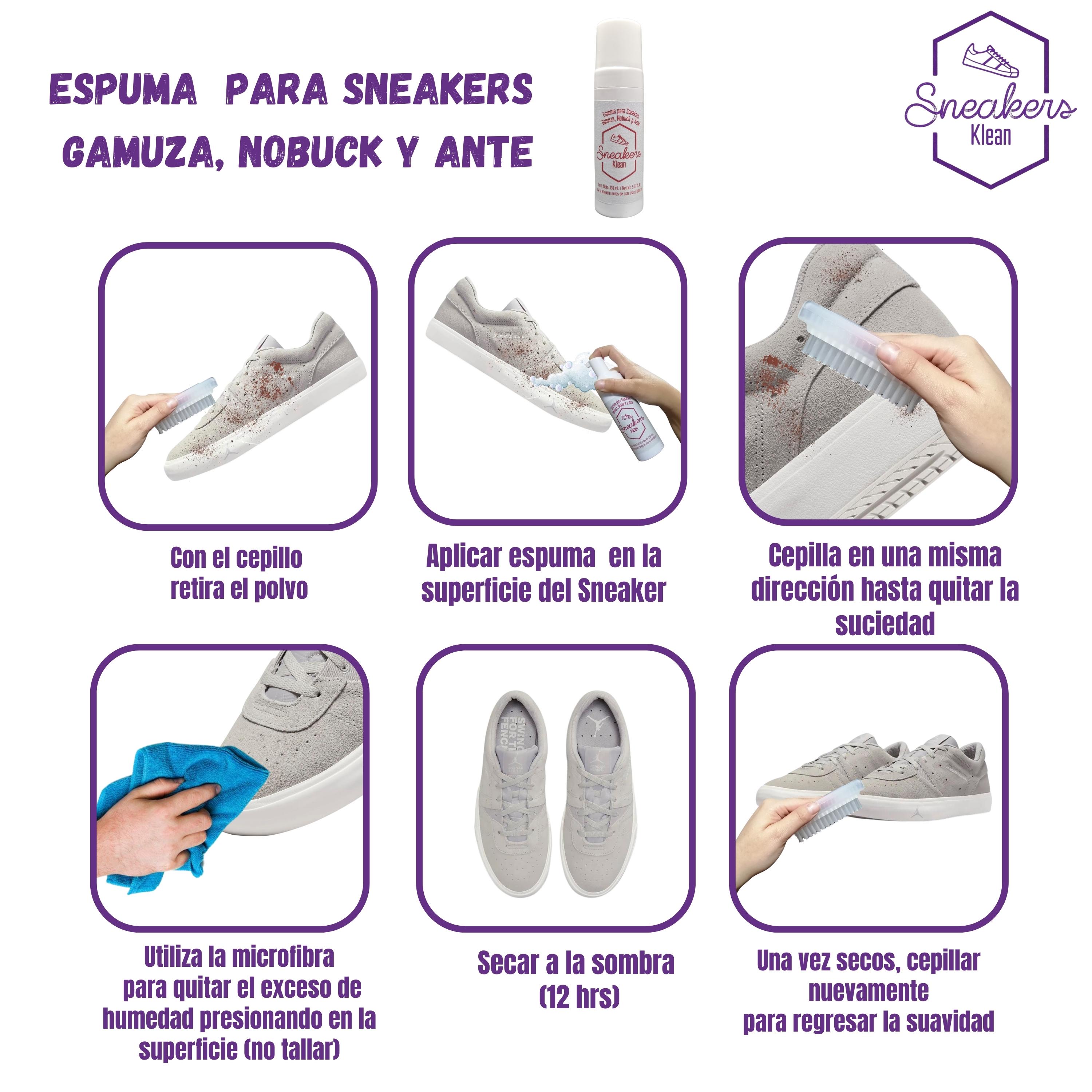 Foto 4 pulgar | Espuma Para Gamuza Nobuck Ante  Borrador Sneakers Klean