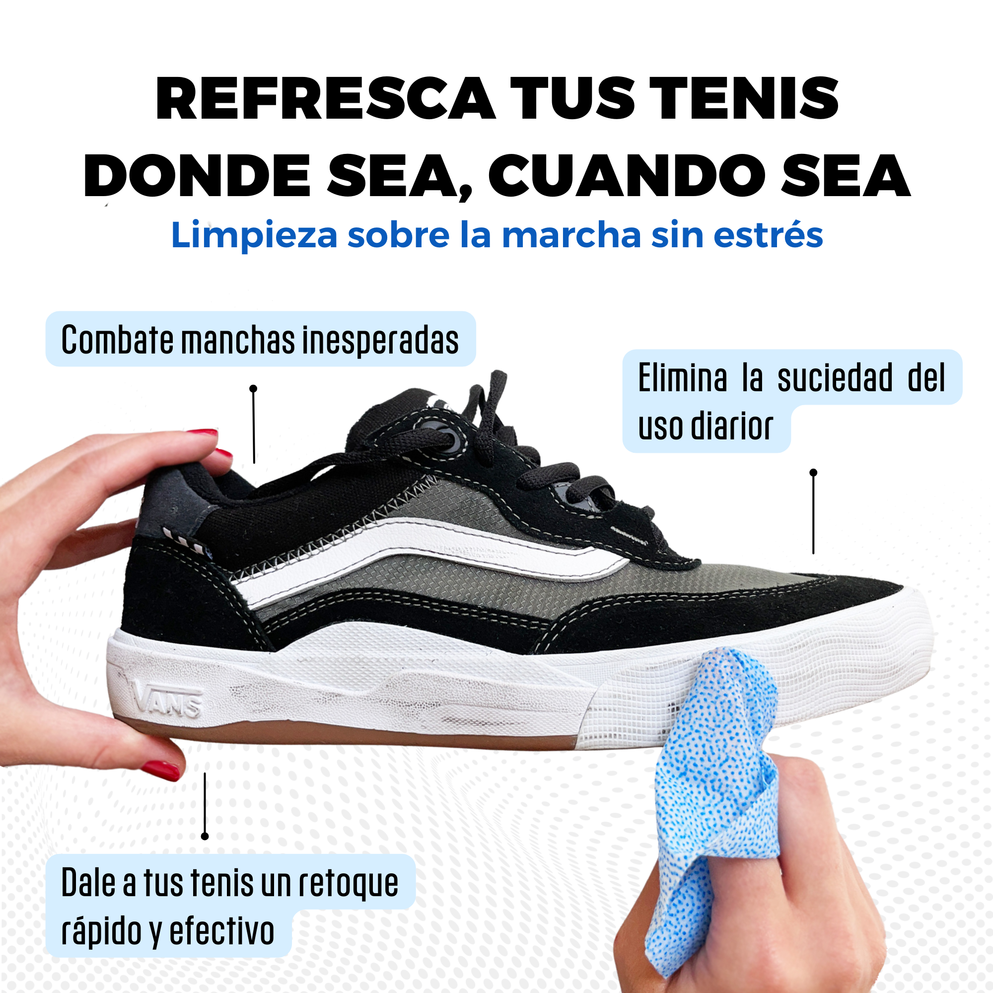 Foto 5 pulgar | Toallitas de Limpieza de Tenis y Zapatos - Paquete de 60 Toallitas con doble poder Shoozas