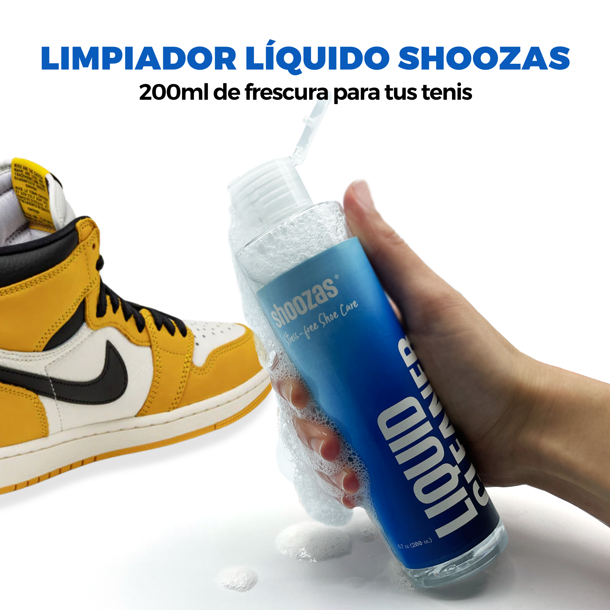 Foto 3 pulgar | Limpiador Líquido De Tenis Y Zapatos 200 Ml - Limpieza Profunda, Elimina Manchas Difíciles, Seguro Para Todos Los