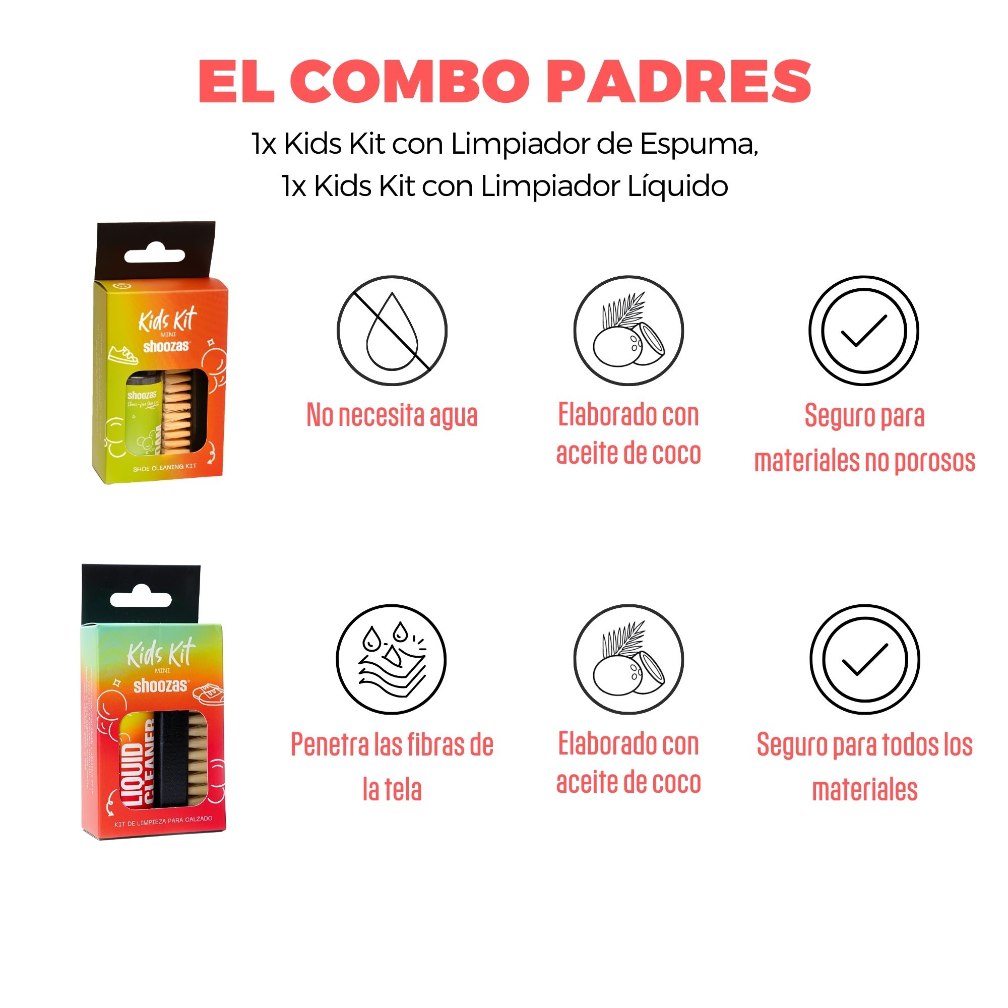 Foto 4 pulgar | Combo Kids 2 Productos Limpieza De Tenis Shoozas