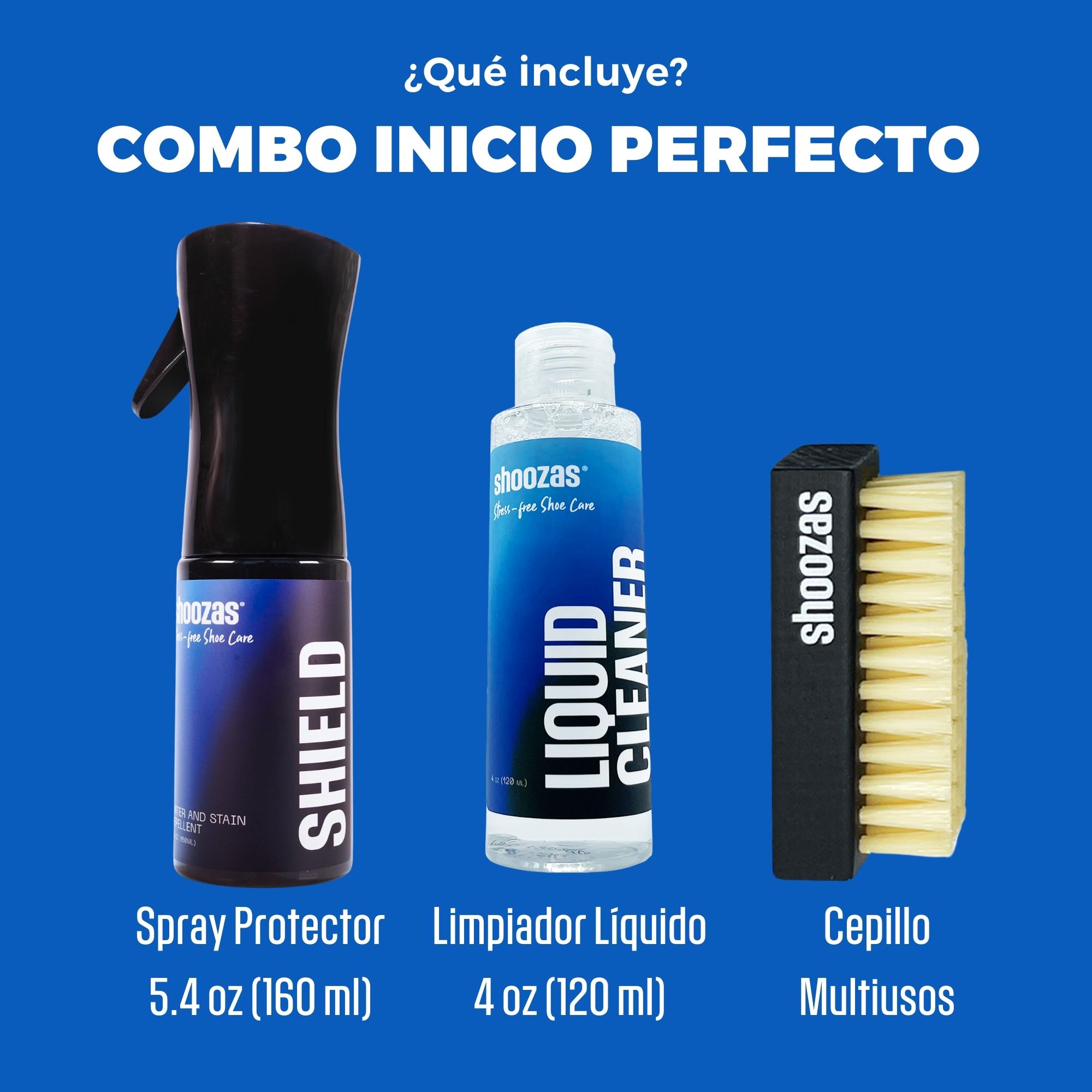 Foto 3 pulgar | Combo Spray Protector Y Kit De Limpieza De Tenis Shoozas