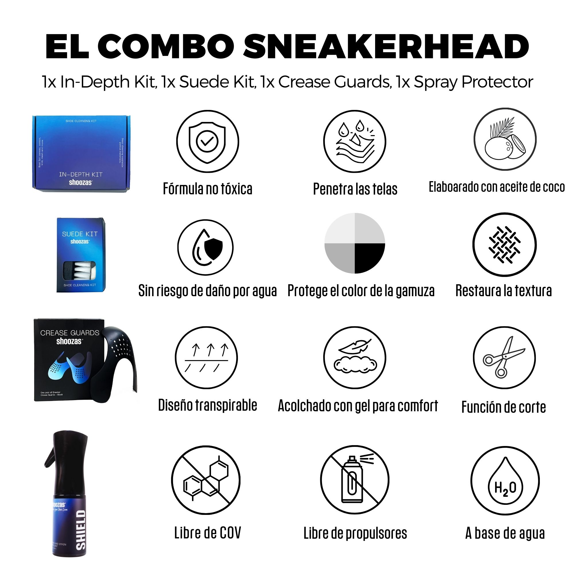 Foto 4 pulgar | Combo Sneakerhead 4 Productos Limpieza De Tenis Shoozas