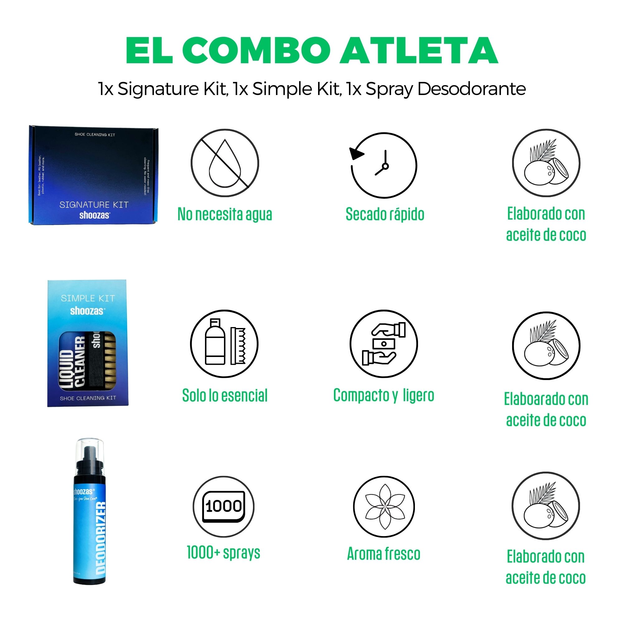 Foto 4 pulgar | Combo Atleta 3 Productos Limpieza Profunda De Tenis Shoozas