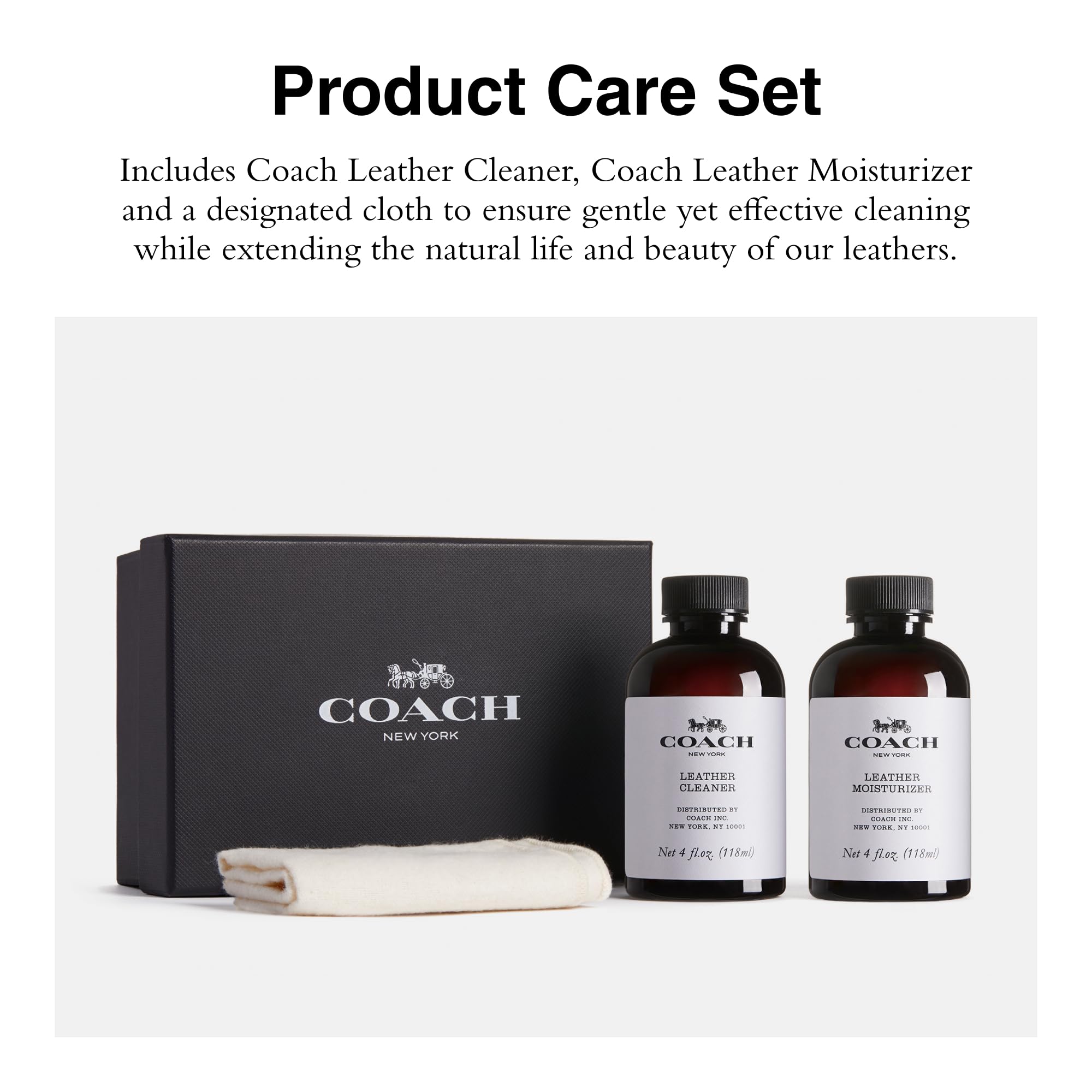 Foto 3 pulgar | Set De Cuidado De Cuero Coach Gentle & Effective Con Limpiador De 120 Ml - Venta Internacional.