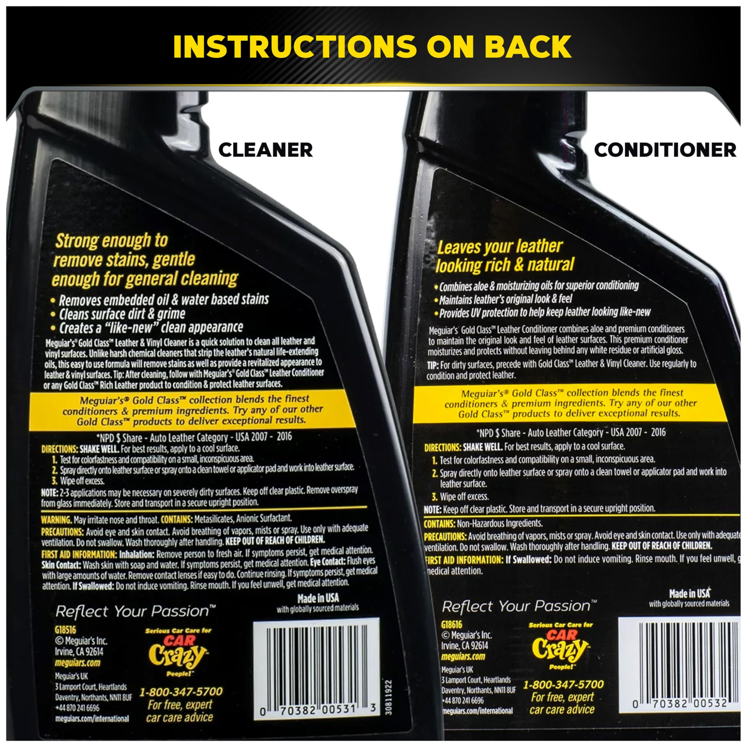 Foto 7 pulgar | Kit De Cuidado De Cuero Meguiar's G55153 Con Limpiador Y Acondicionador - Venta Internacional.