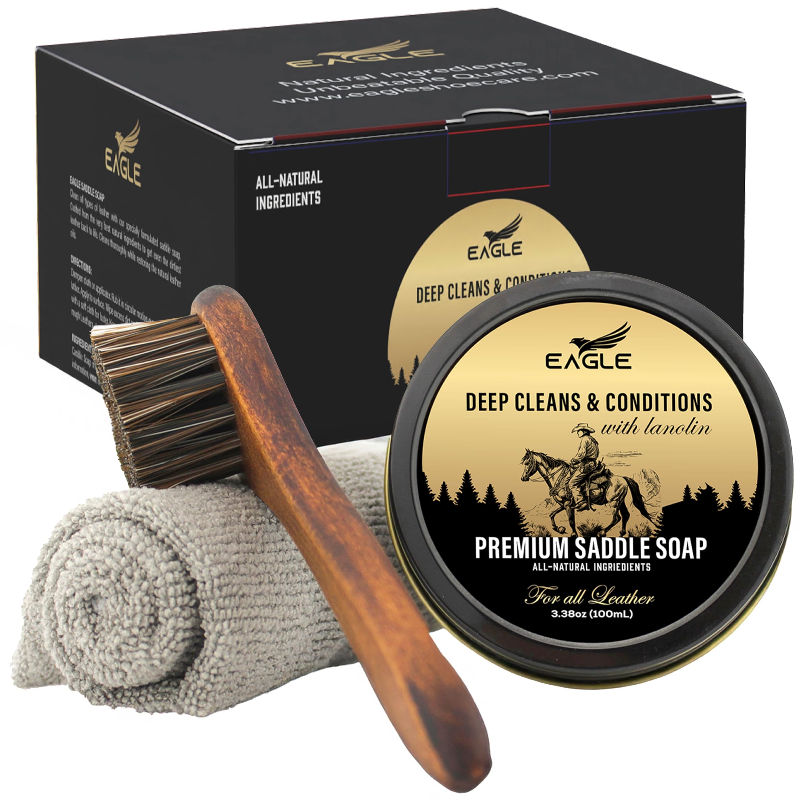 Foto 1 | Kit De Jabón Saddle Eagle Para Limpieza De Cuero Con Aplicador - Venta Internacional.