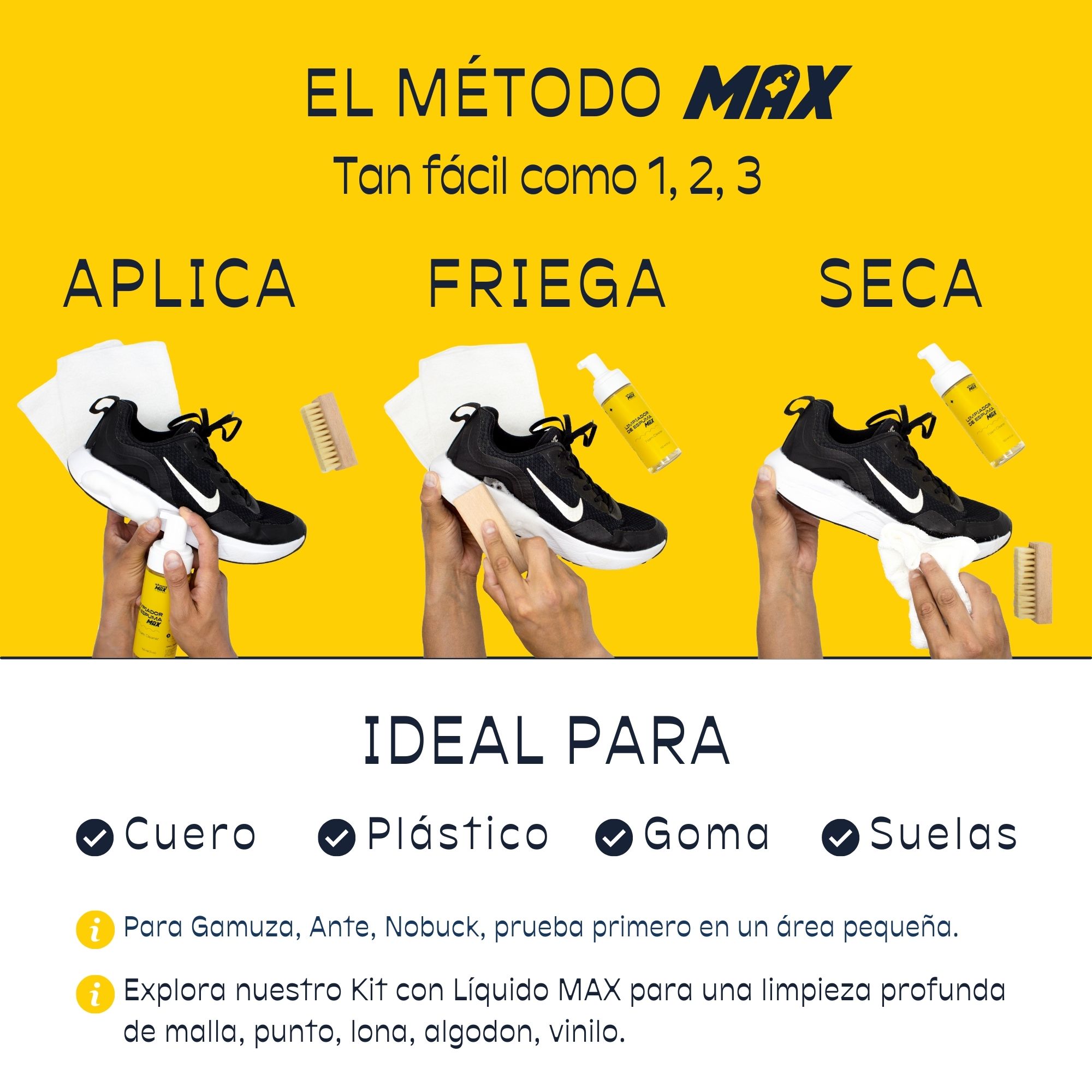 Foto 5 pulgar | Kit De Limpieza Para Tenis Con Espuma Limpiadora - No Necesita Agua, Secado Rápido, No Tóxico, Limpieza Sin De