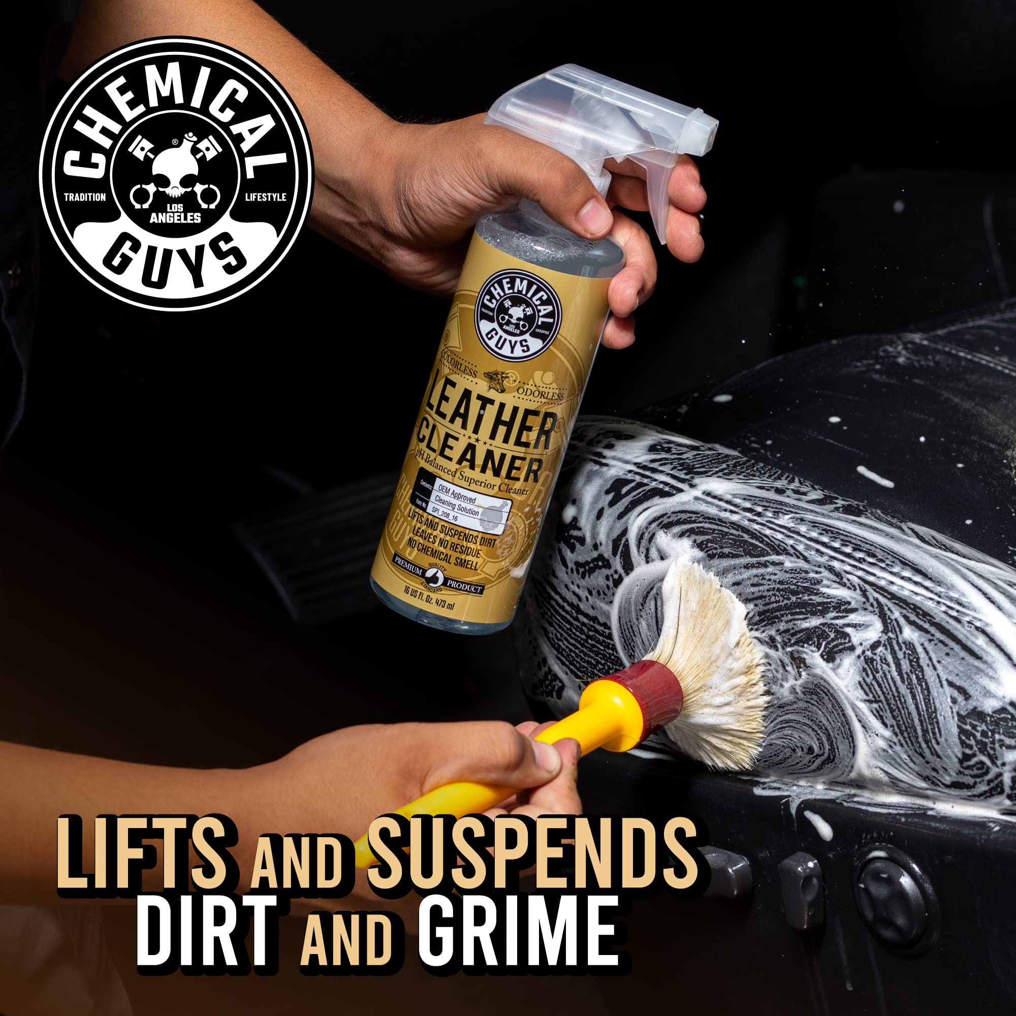 Foto 5 | Kit Detallado De Limpiadores Y Acondicionadores De Cuero Chemical Guys - Venta Internacional.