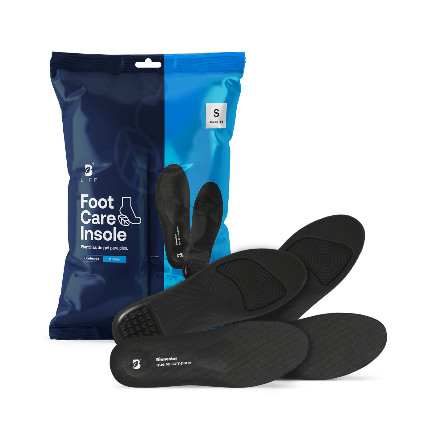 Foto 2 pulgar | Plantillas De Gel Unisex. Paquete Con 2 Pares. Termorreguladoras. Foot Care Insole B Life.