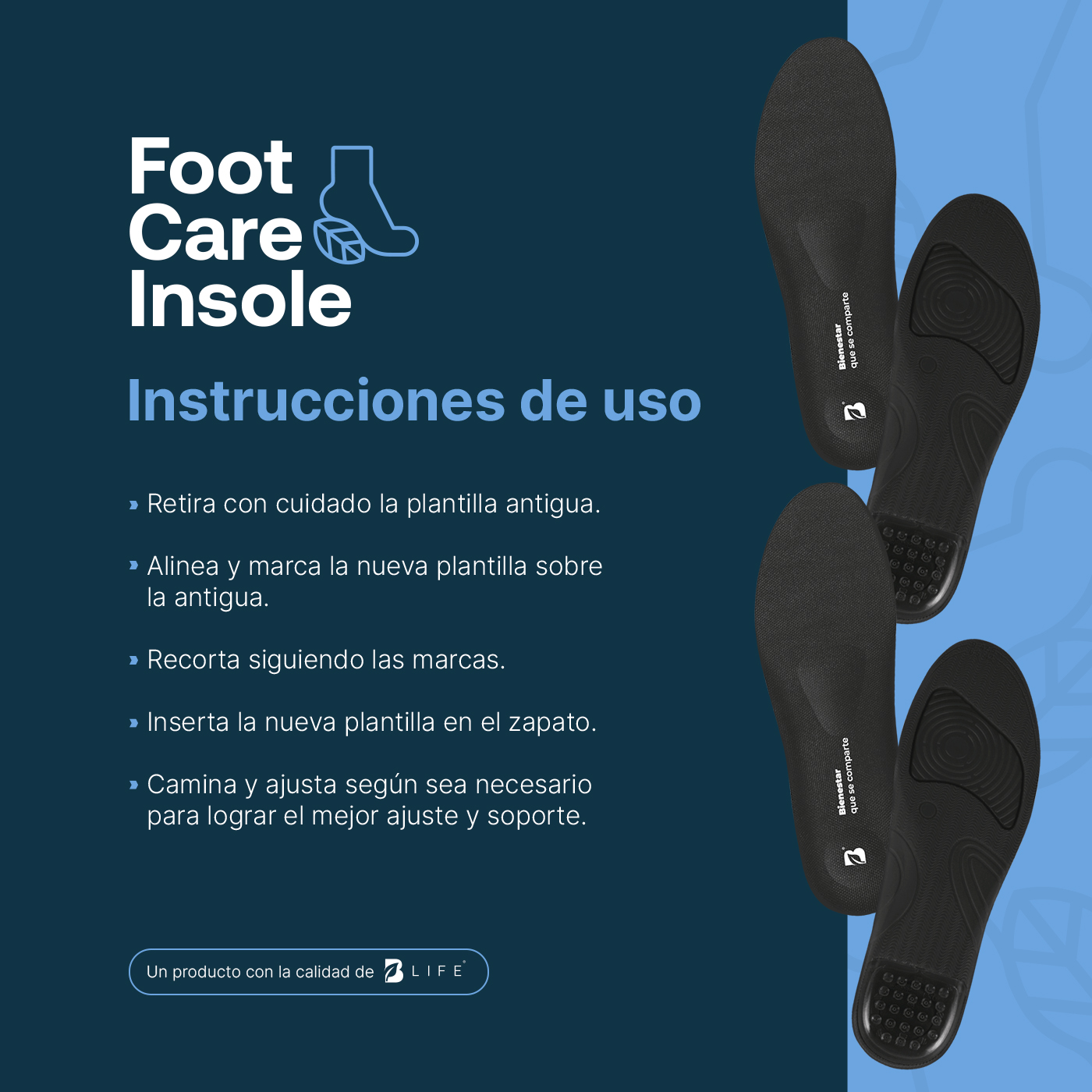 Foto 5 pulgar | Plantillas De Gel Unisex. Paquete Con 2 Pares. Termorreguladoras. Foot Care Insole B Life.