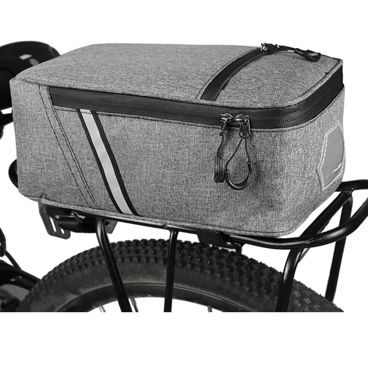 Foto 3 pulgar | Bolsa Asientos Traseros Bicicleta Gran Capacidad 5l Eo Safe Imports Esi-9475 Gris