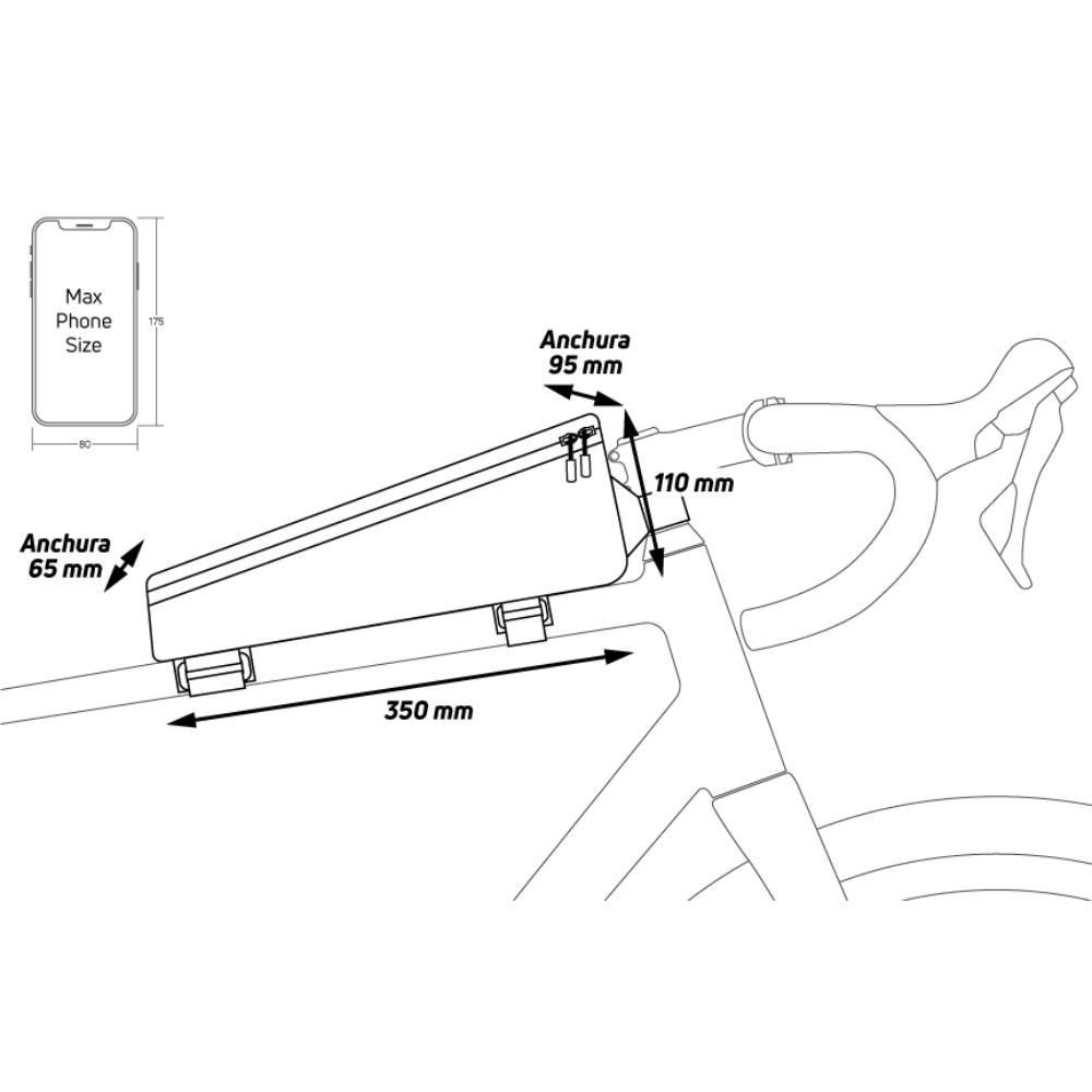 Foto 6 pulgar | Bolsa Bicicleta Cuadro Console Pack T3 Soporte Celular Zefal