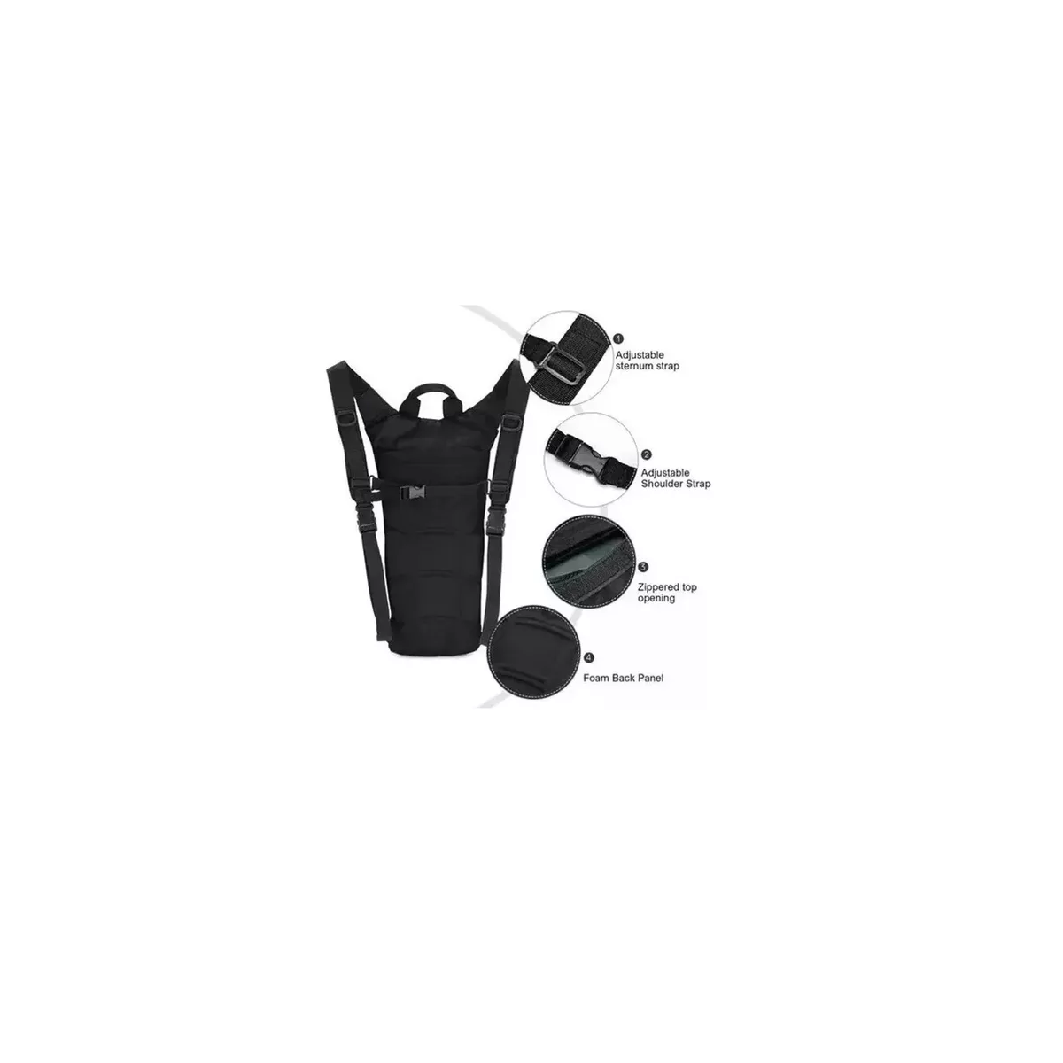 Foto 4 pulgar | Mochila Hidratante Bolsa Agua 3l Bicicleta Camper Eo Safe Imports Esi-14416  Negro