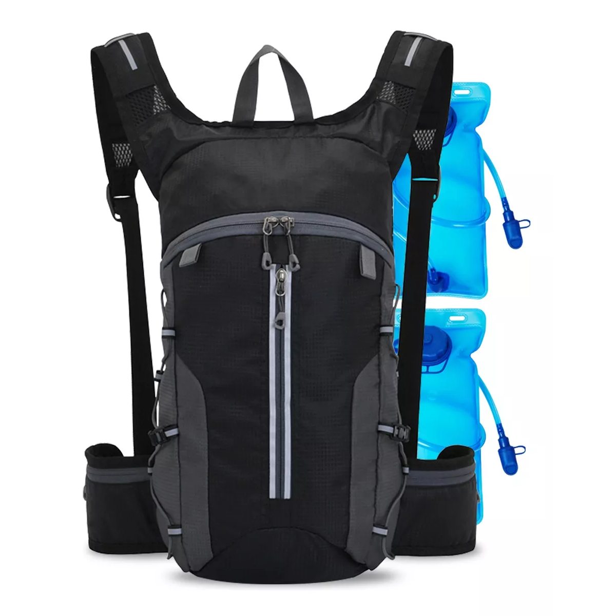 Mochila Hidratación Ciclismo Con 2 Bolsa De Agua 2l Estilo 1 Eo Safe Imports Esi-14419 Negro