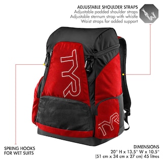 Foto 4 | Mochila TYR Alliance Rojo 45 L - Venta Internacional