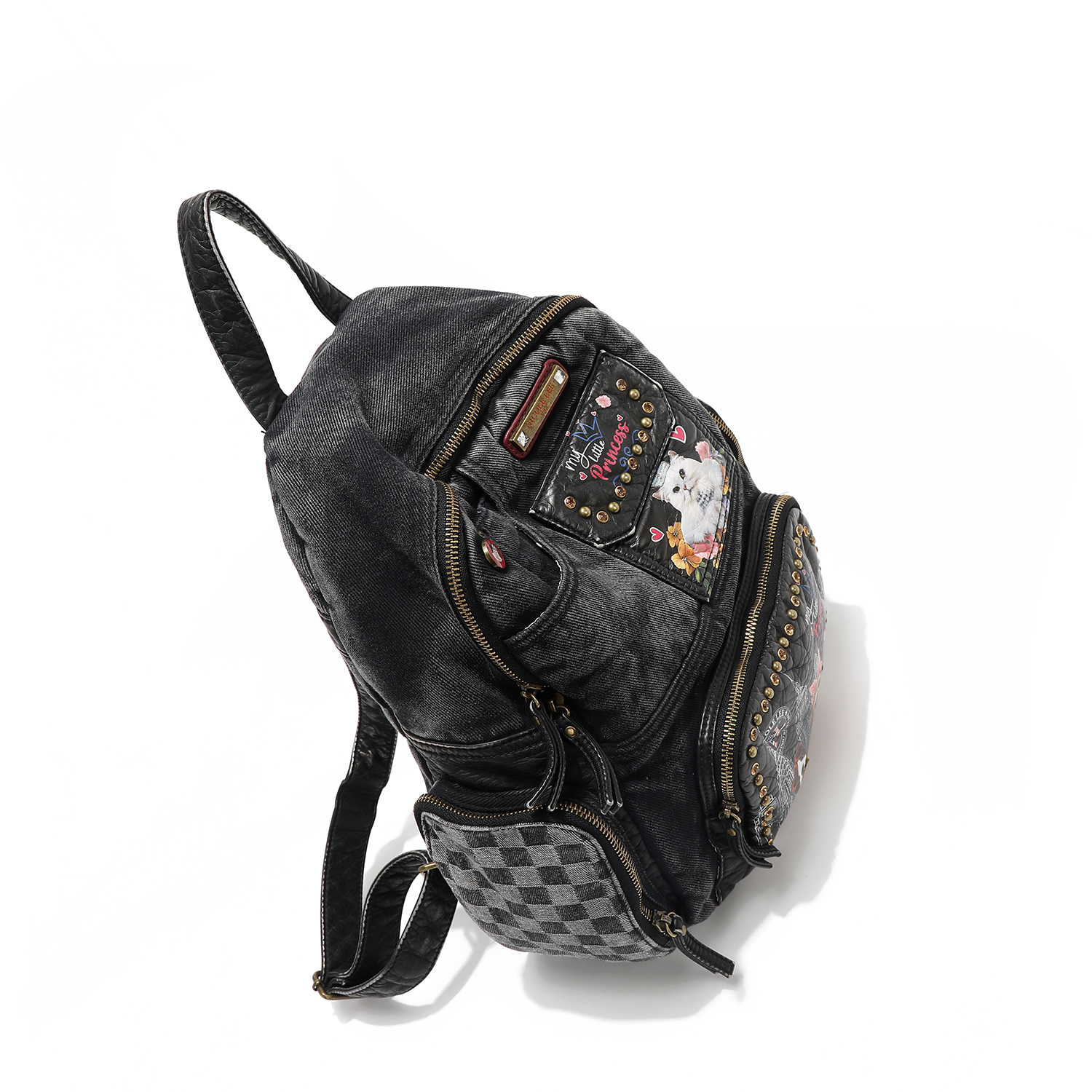 Foto 4 pulgar | Mochila Nicole Lee Mezclila Family Year