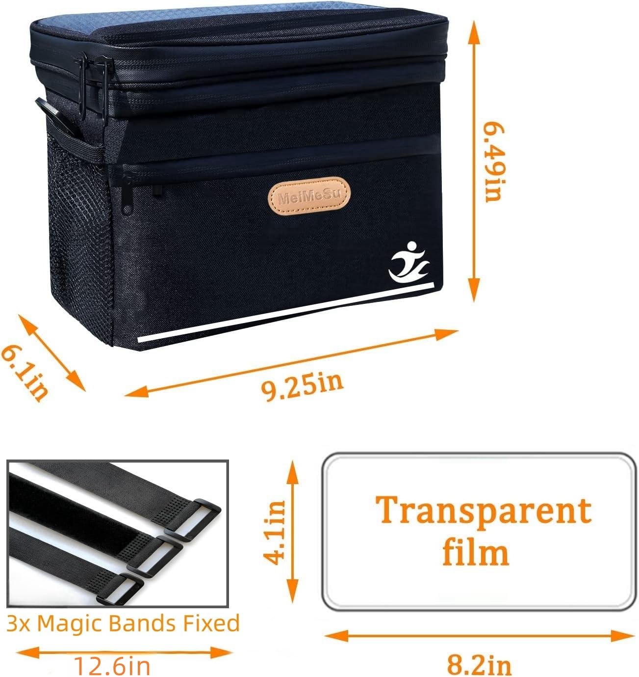 Foto 7 pulgar | Bolsa Para Manillar De Bicicleta Meimesu Impermeable Con Soporte Para Teléfono De 8 Pulgadas - Venta Internacional.