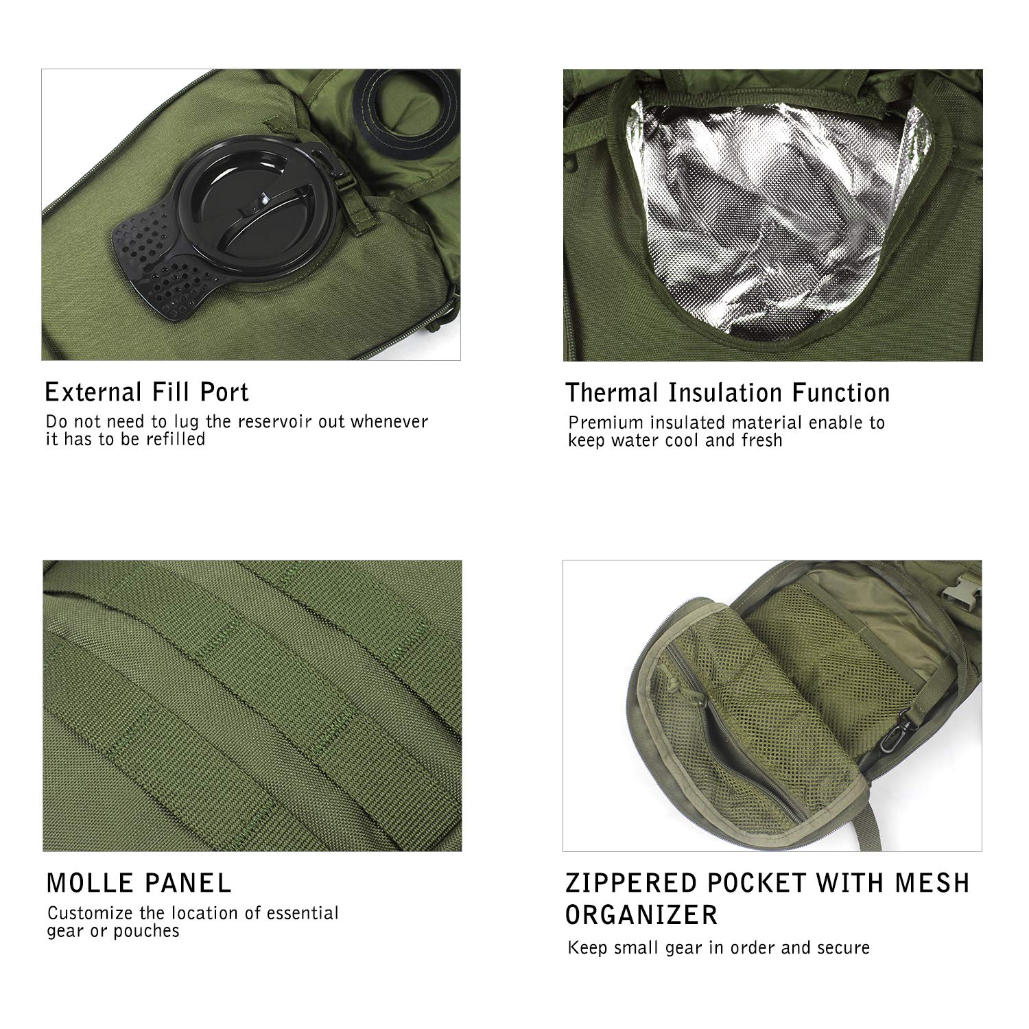 Foto 5 pulgar | Mochila De Hidratación Unigear Tactical De 3 Litros Con Bolsa De Agua - Venta Internacional.