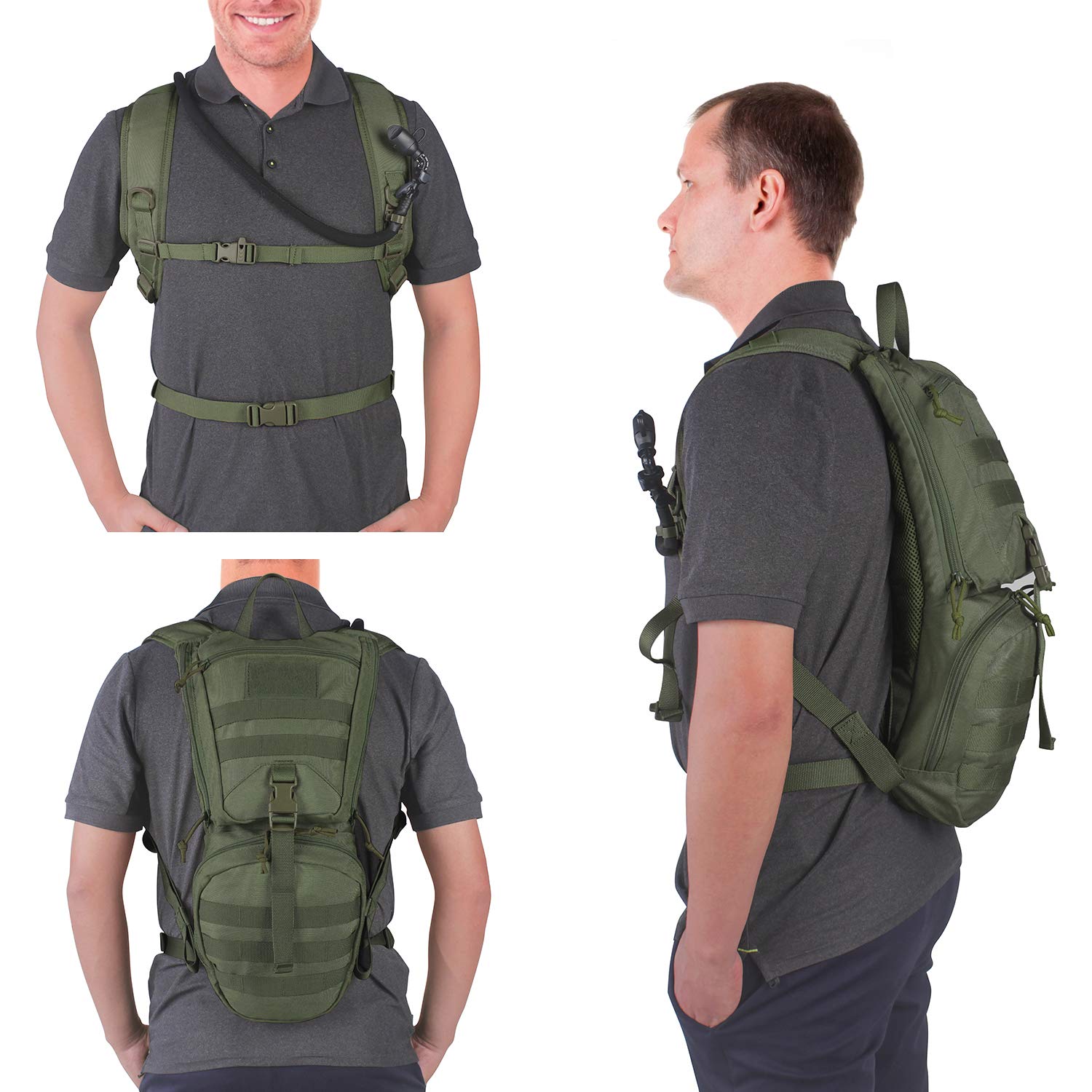 Foto 6 pulgar | Mochila De Hidratación Unigear Tactical De 3 Litros Con Bolsa De Agua - Venta Internacional.