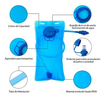 Foto 5 | Bolsa De Hidratación Para Senderismo, Correr Y Ciclismo, 2 Litros - Venta Internacional.