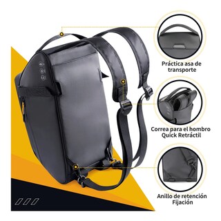Foto 3 | Bolsa Porta Bulto Bicicleta Impermeable Reflexivo Eo Safe Imports Esi-19317 Negro