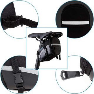Foto 3 | Bolsa De Asiento De Silla Para Bicicleta Impermeable Eo Safe Imports Esi-19316 Negro