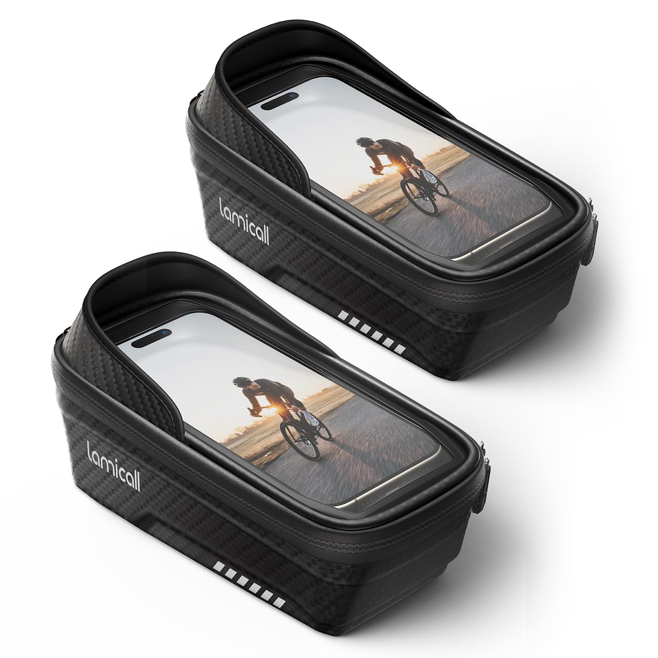 Foto 2 pulgar | Bolsa Impermeable Para Cuadro De Bicicleta Lamicall Con Soporte Para Teléfono De 1,3 L - Venta Internacional.