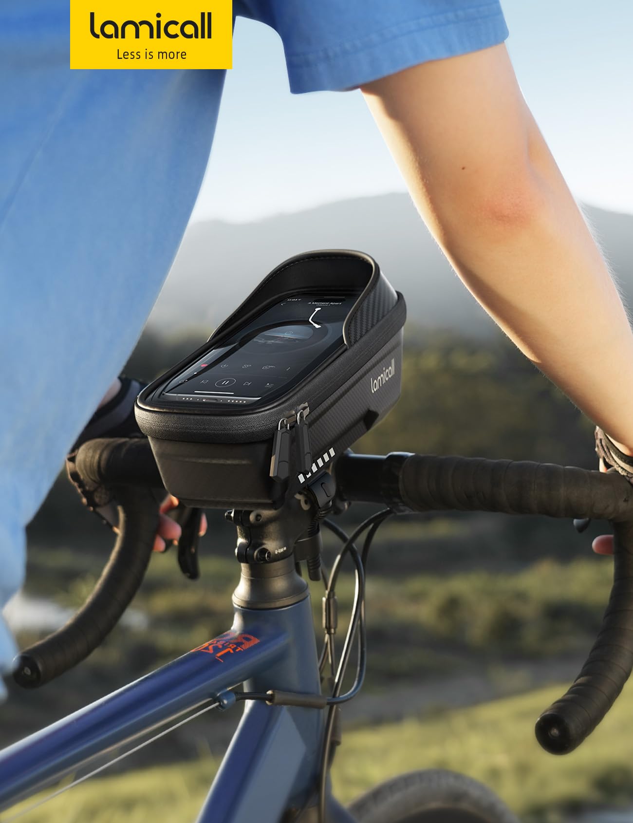 Foto 7 | Bolsa Impermeable Para Cuadro De Bicicleta Lamicall Con Soporte Para Teléfono De 1,3 L - Venta Internacional.