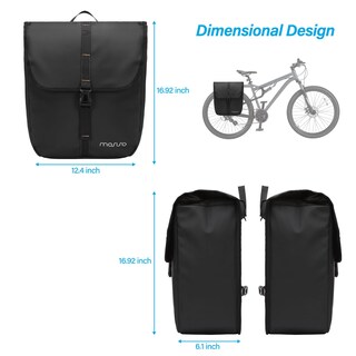 Foto 3 | Alforjas De Bicicleta Mosiso, 20 L, Impermeables, Paquete De 2 Unidades, Para Carretera Y Montaña - Venta Internacional