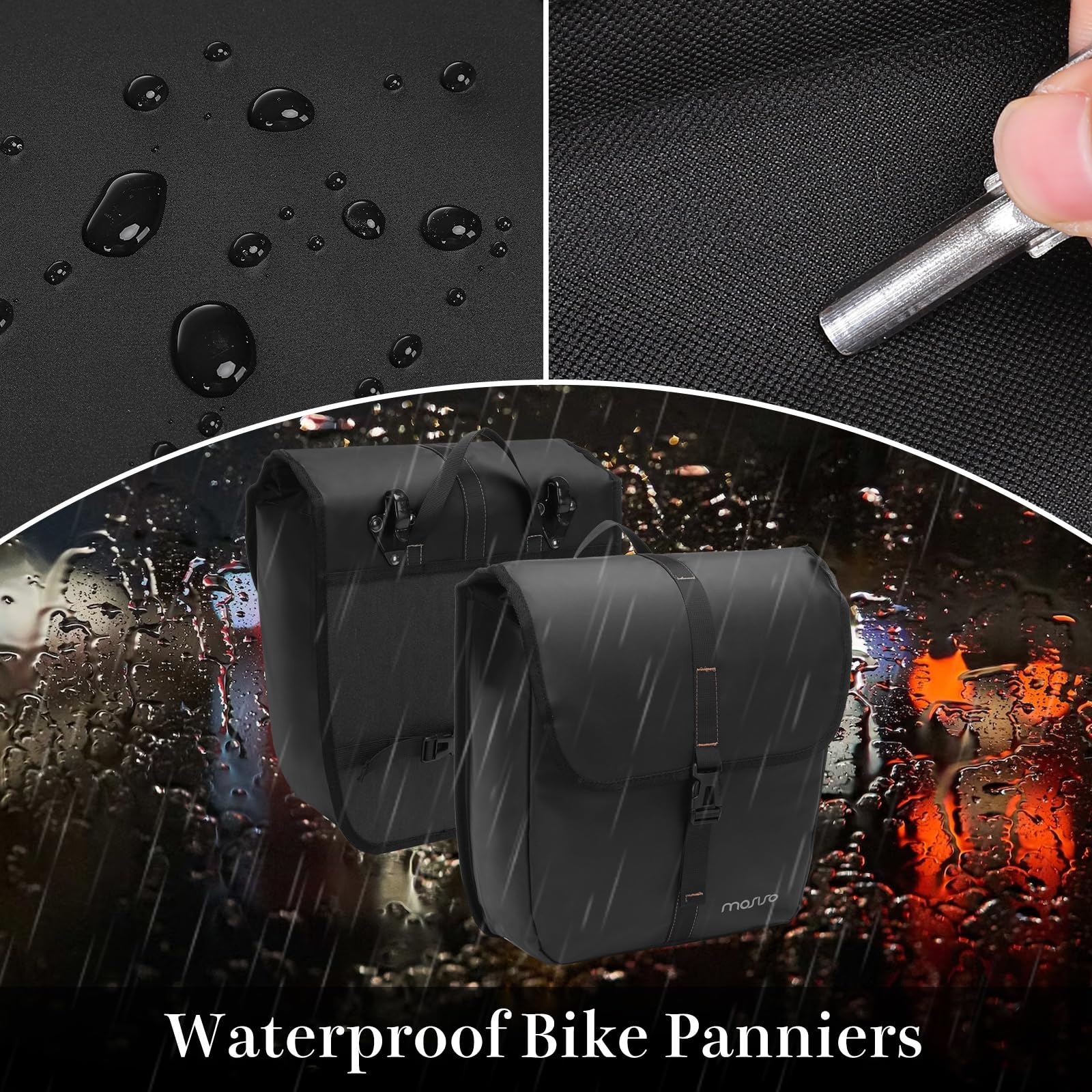 Foto 6 pulgar | Alforjas De Bicicleta Mosiso, 20 L, Impermeables, Paquete De 2 Unidades, Para Carretera Y Montaña - Venta Internacional