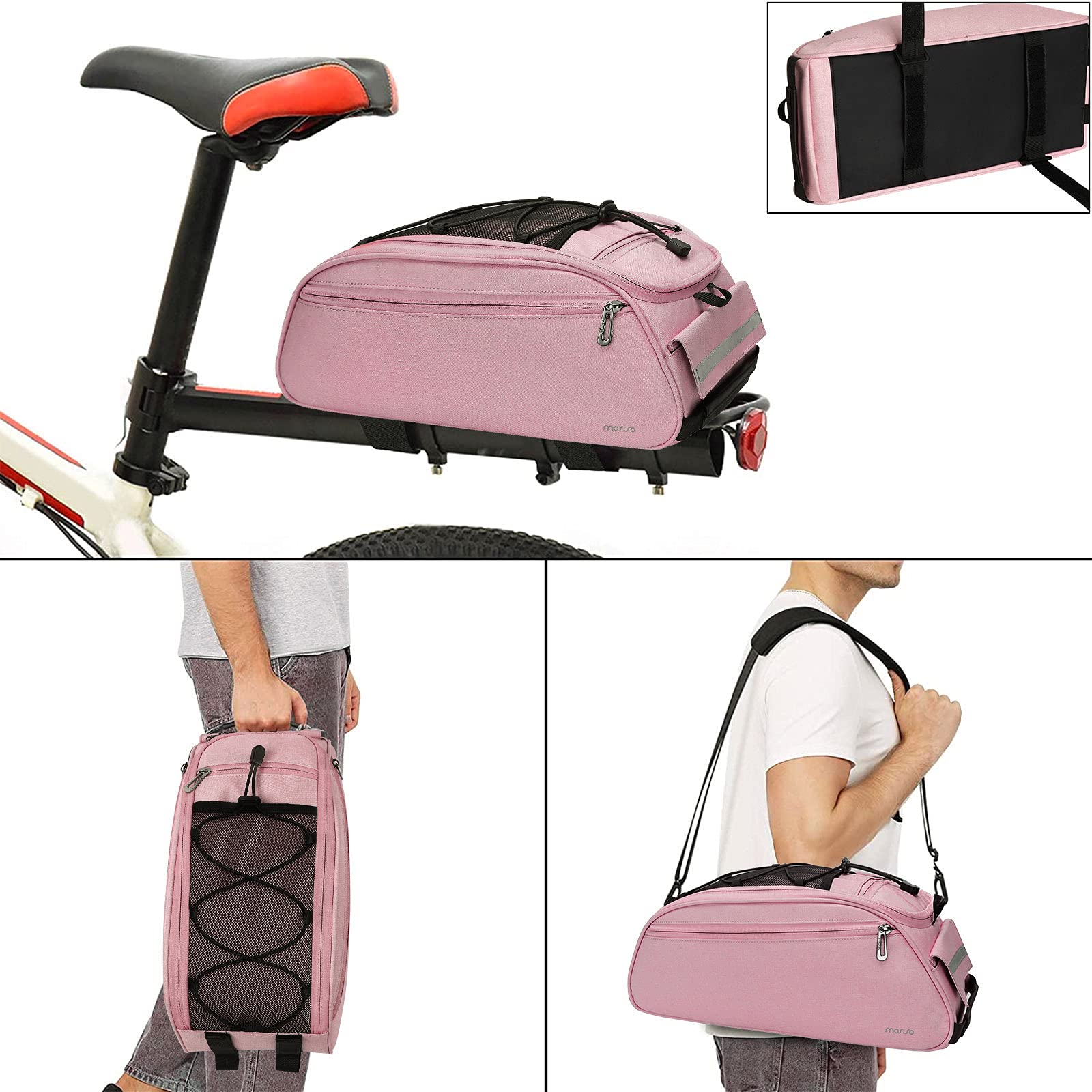 Foto 5 pulgar | Bolsa Portabicicletas Mosiso, Impermeable, 12 L, Color Rosa - Venta Internacional.