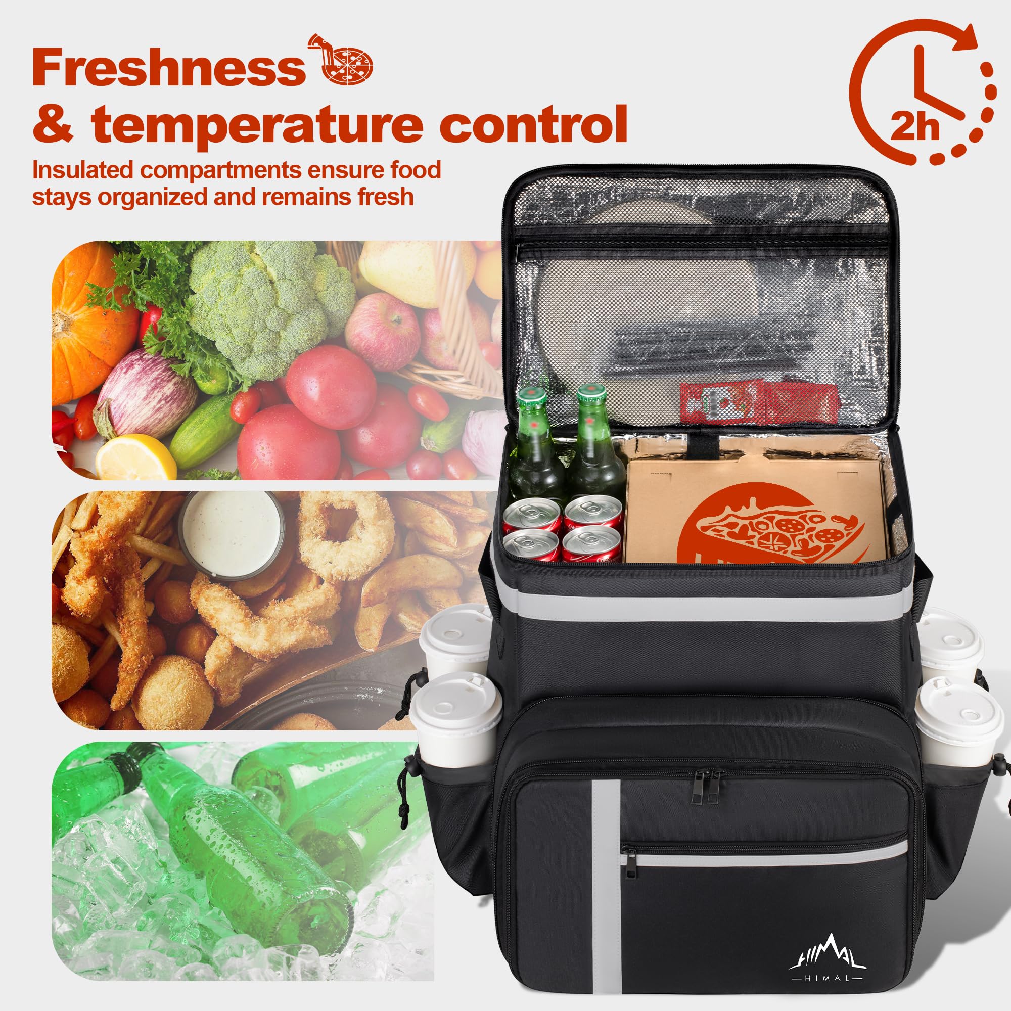 Foto 3 pulgar | Mochila De Entrega De Comida Gohimal Food Delivery Bags - Venta Internacional.