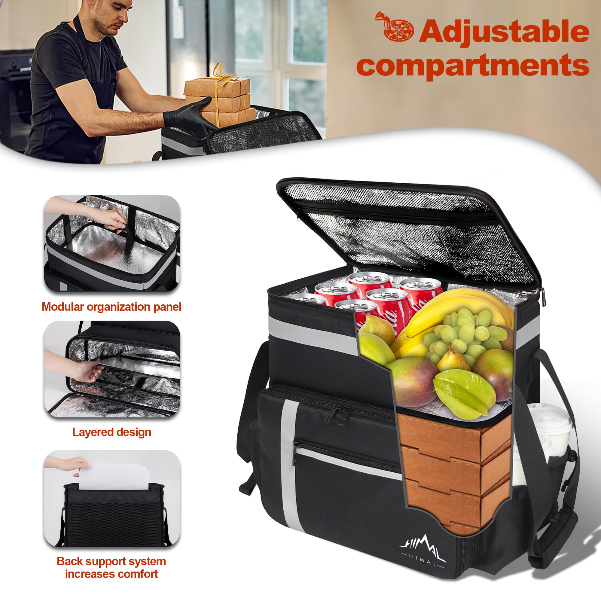 Foto 5 pulgar | Mochila De Entrega De Comida Gohimal Food Delivery Bags - Venta Internacional.