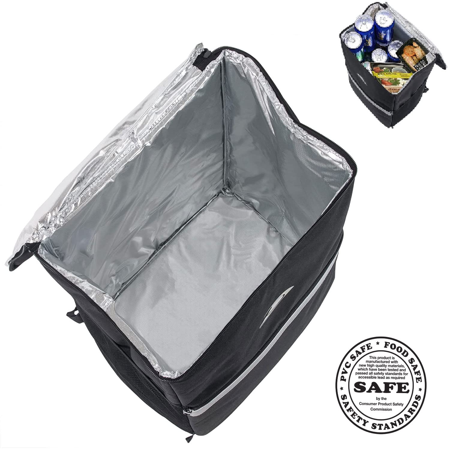Foto 5 pulgar | Mochila Aislante Para Entrega De Alimentos Trail Maker Negra - Venta Internacional.
