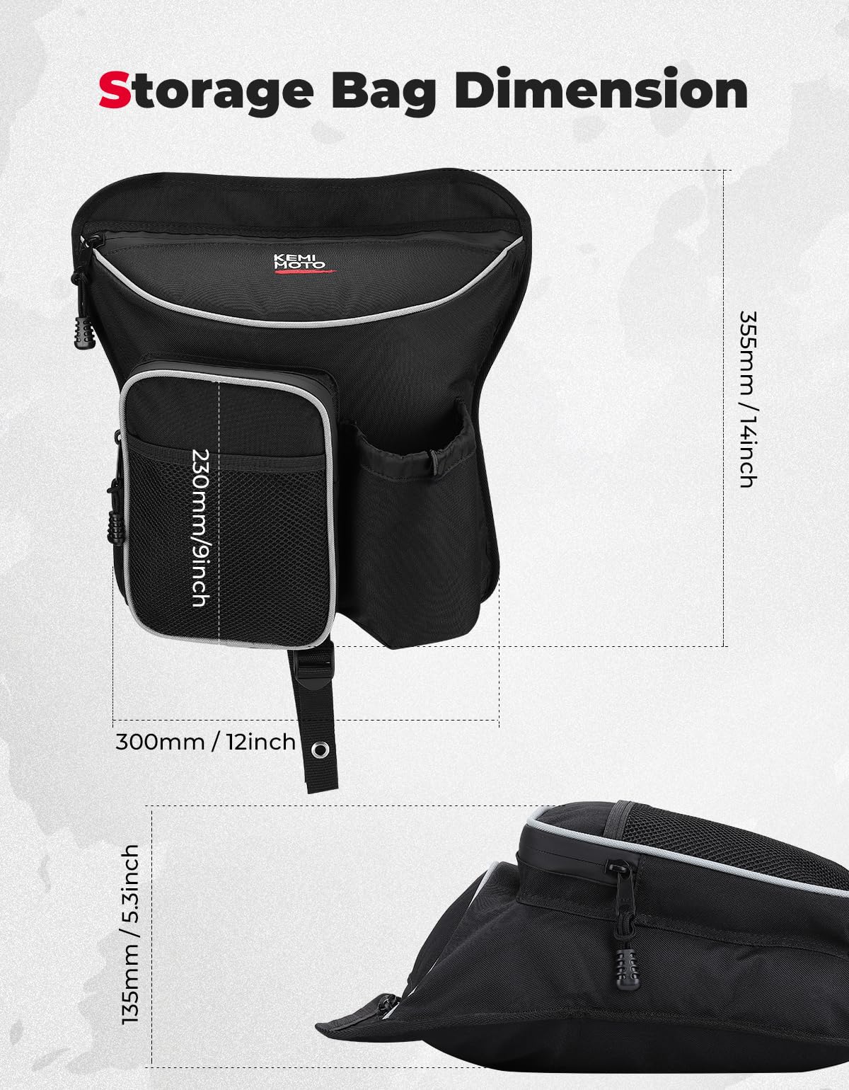 Foto 5 pulgar | Bolsa De Almacenamiento Utv Kemimoto Center Bag Can-am Maverick/commander - Venta Internacional.