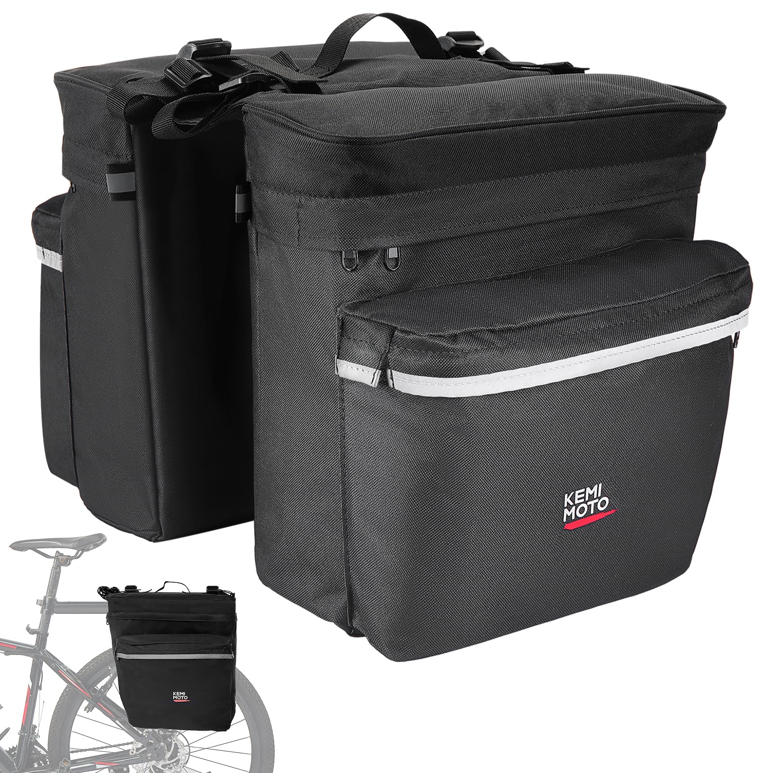 Foto 2 pulgar | Bolsa De Bicicleta Kemimoto 34l A Prueba De Agua Para Portaequipajes Trasero - Venta Internacional.