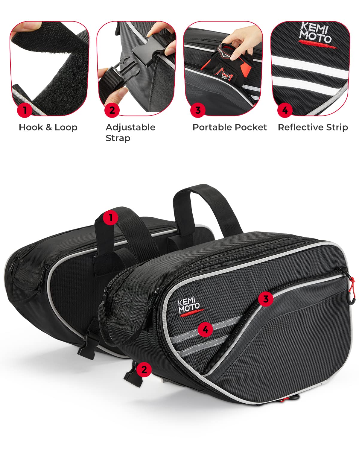 Foto 5 pulgar | Alforjas Para Moto Kemimoto Expandibles 30 L (15 L*2) Grom - Venta Internacional.