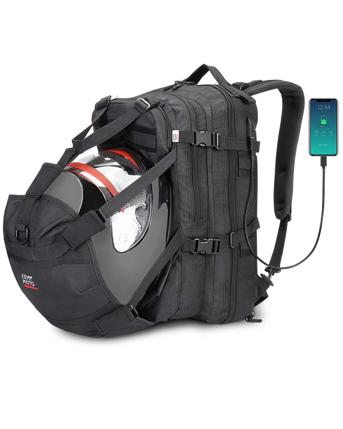Foto 1 | Mochila Para Casco De Moto Kemimoto, Impermeable, 37 L - Venta Internacional.