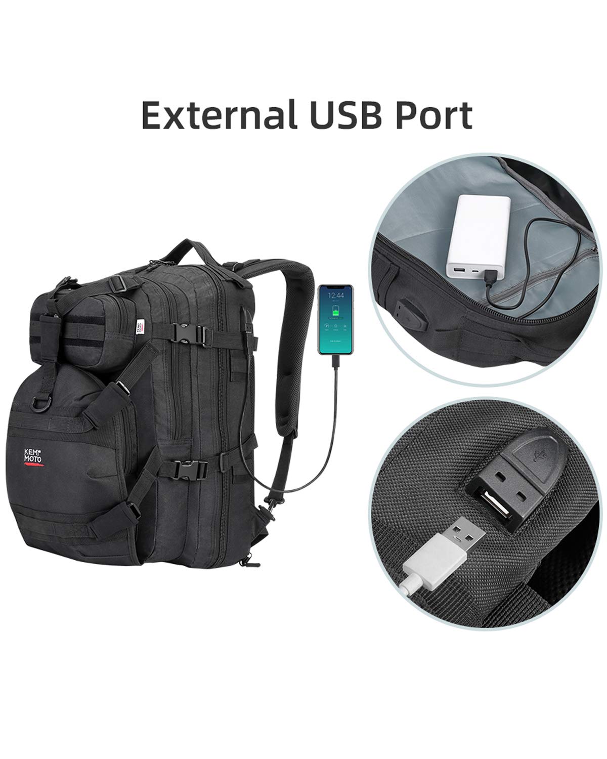 Foto 3 pulgar | Mochila Para Casco De Moto Kemimoto, Impermeable, 37 L - Venta Internacional.